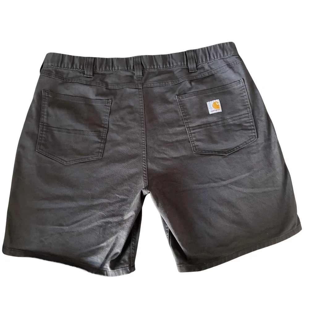 Carhartt Mens Rugged Flex Canvas Work Shorts Dark Gray Size 40 9 Inch Inseam